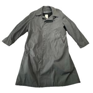 Military All Weather Trench RainCoat Man Black w/ Removable Liner 36S